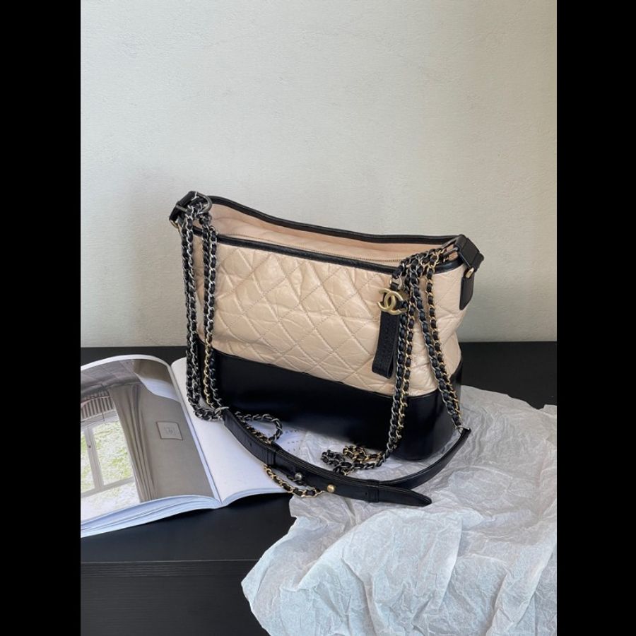 香奈兒/Chanel 復古小牛皮流浪包中號-5