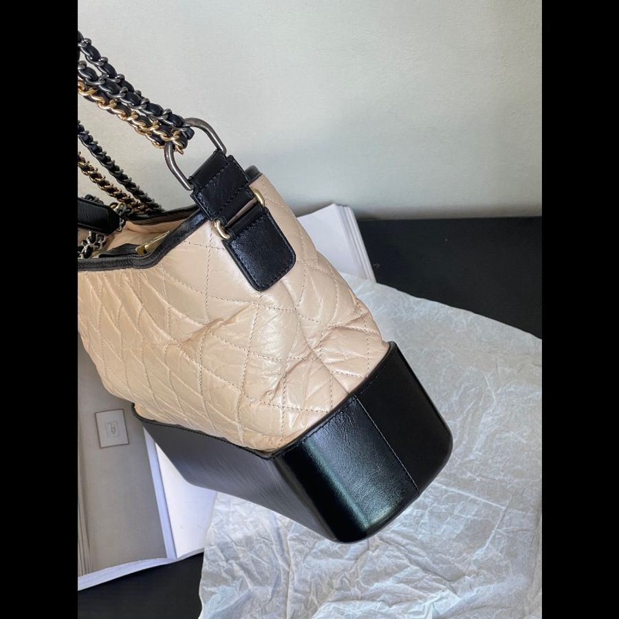 香奈兒/Chanel 復古小牛皮流浪包中號-6
