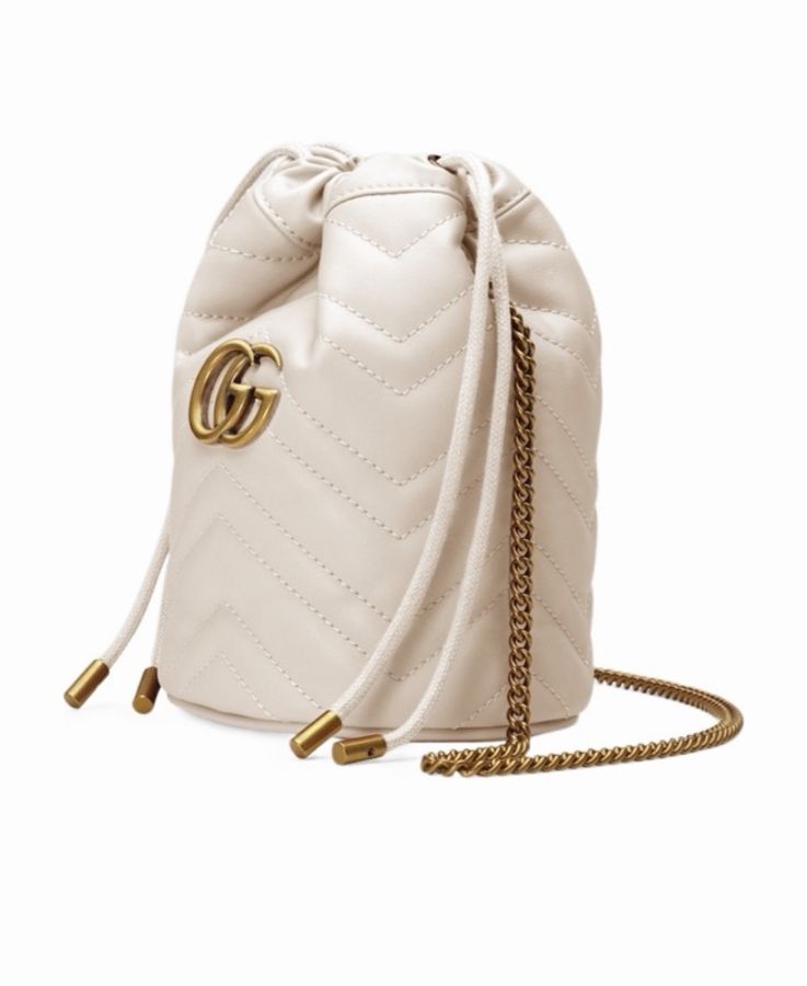 Gucci 女士 GG Marmont 系列迷你水桶包均碼碼13cm*13cm*17cm-4