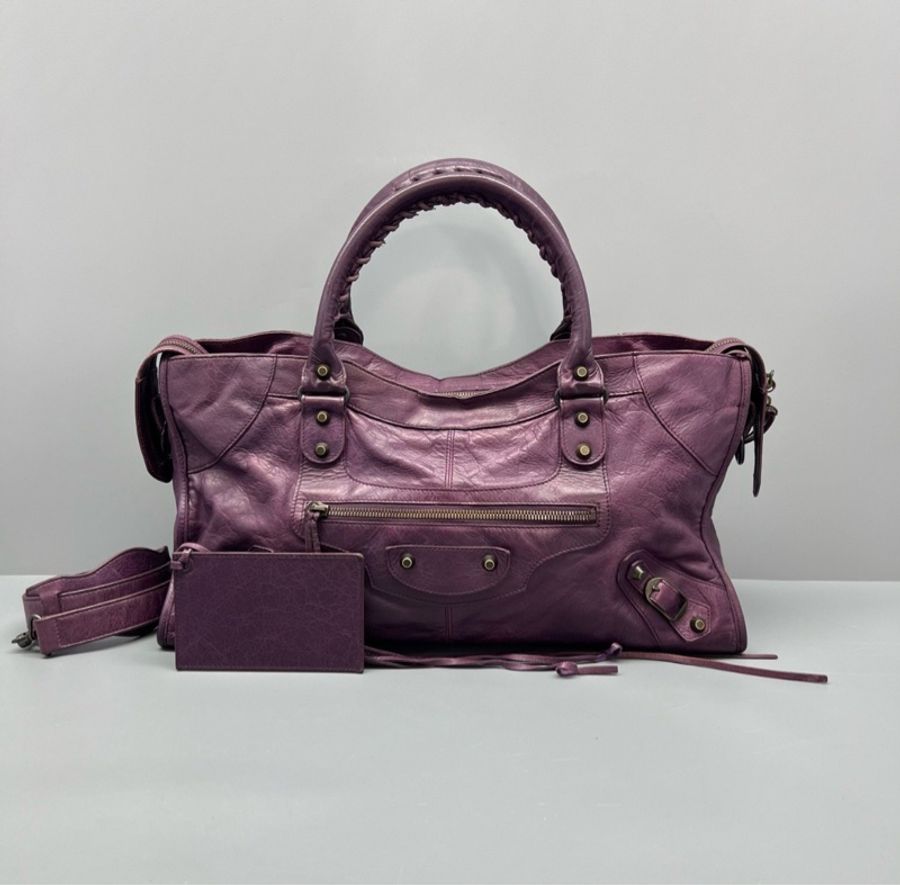 【千禧復古風必不可少的時髦單品! ▪️back to 2000s ✨】Balenciaga巴黎世家 Le City 機車包 紫色-2