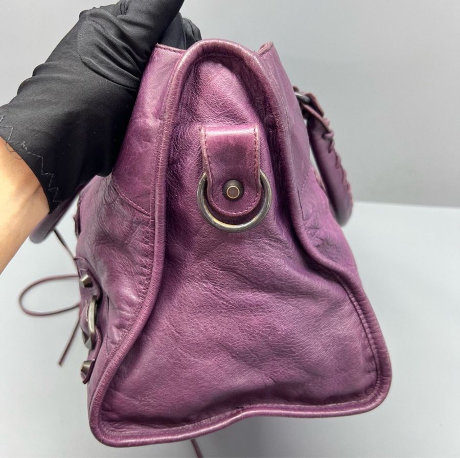 【千禧復古風必不可少的時髦單品! ▪️back to 2000s ✨】Balenciaga巴黎世家 Le City 機車包 紫色-5