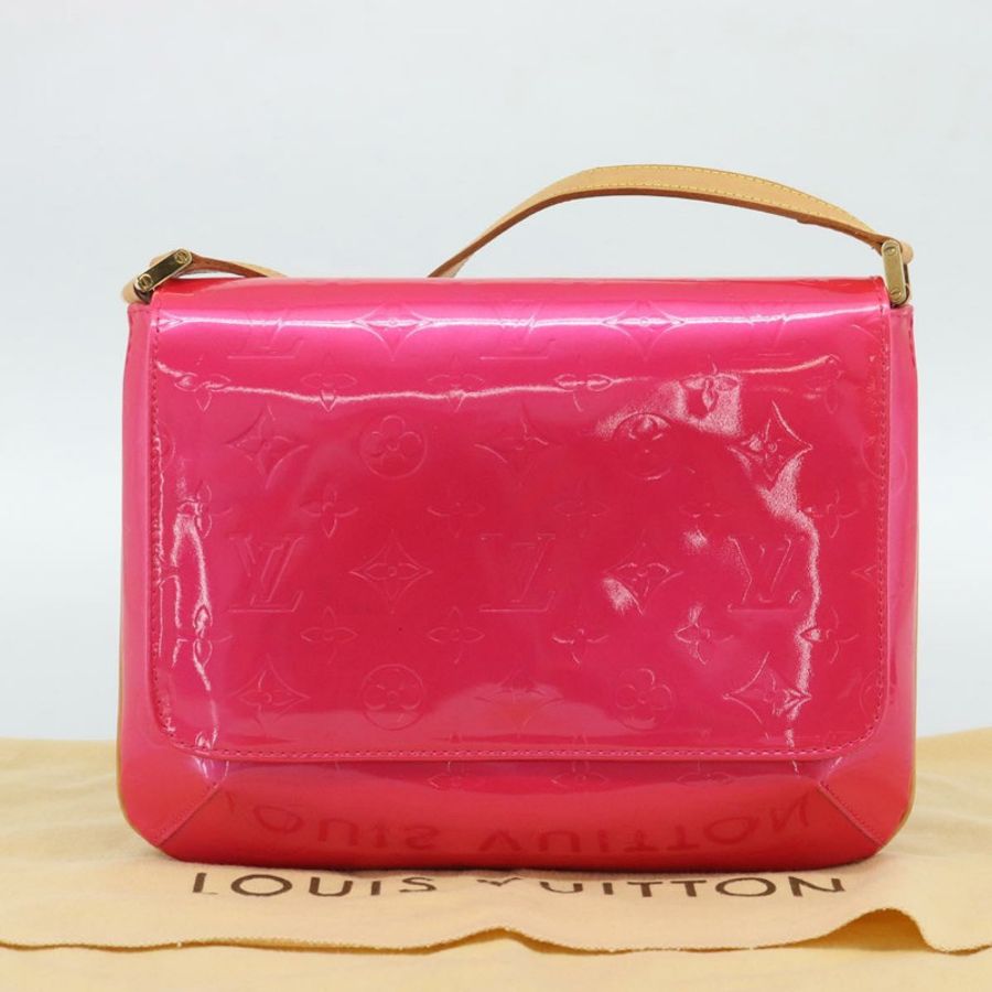 【日本直送】路易威登 Monogram Vernis Thompson Street Fuchsia Pink M91215 Auth 191447V-11