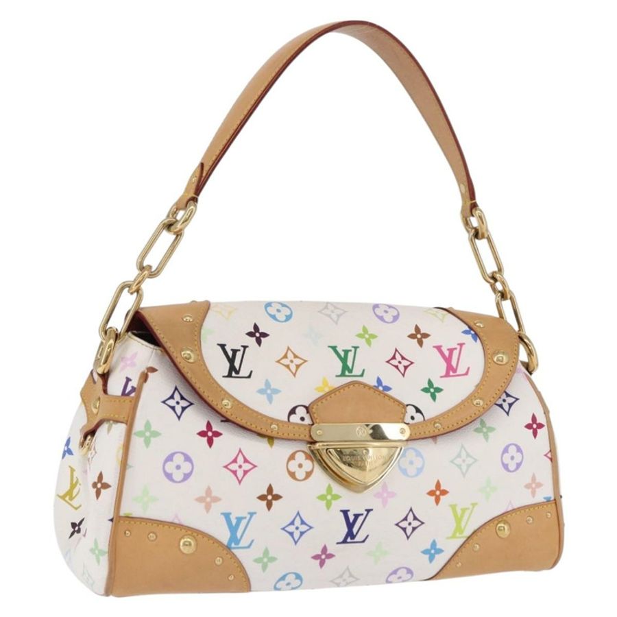 【日本直送】路易威登 Monogram Multicolor Beverly MM 手袋 白色 M40203 LV 正品 BA14326SV-0