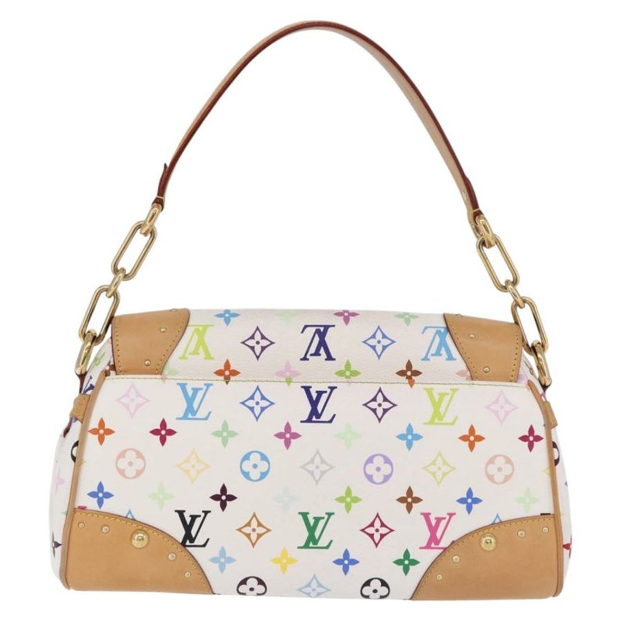 【日本直送】路易威登 Monogram Multicolor Beverly MM 手袋 白色 M40203 LV 正品 BA14326SV-1
