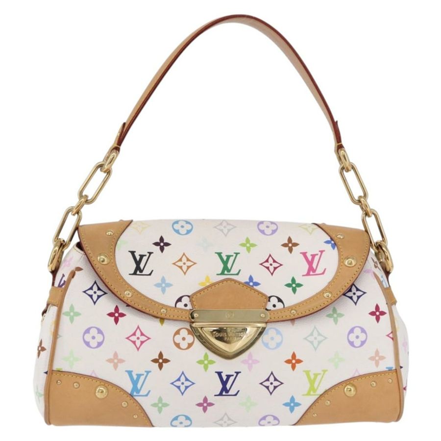 【日本直送】路易威登 Monogram Multicolor Beverly MM 手袋 白色 M40203 LV 正品 BA14326SV-12