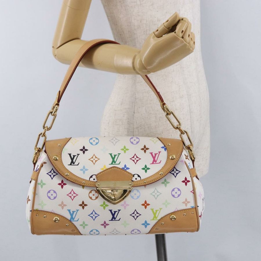 【日本直送】路易威登 Monogram Multicolor Beverly MM 手袋 白色 M40203 LV 正品 BA14326SV-24