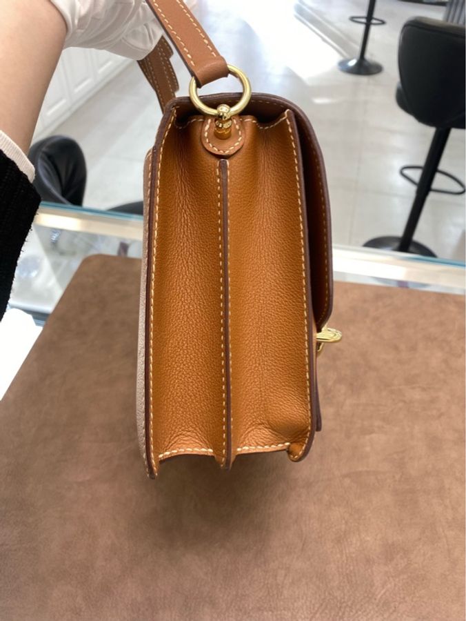 【撿漏價98新👍🏻全網最便宜💫】Hermes/愛馬仕 豬鼻子 23 金剛棕 金扣-3