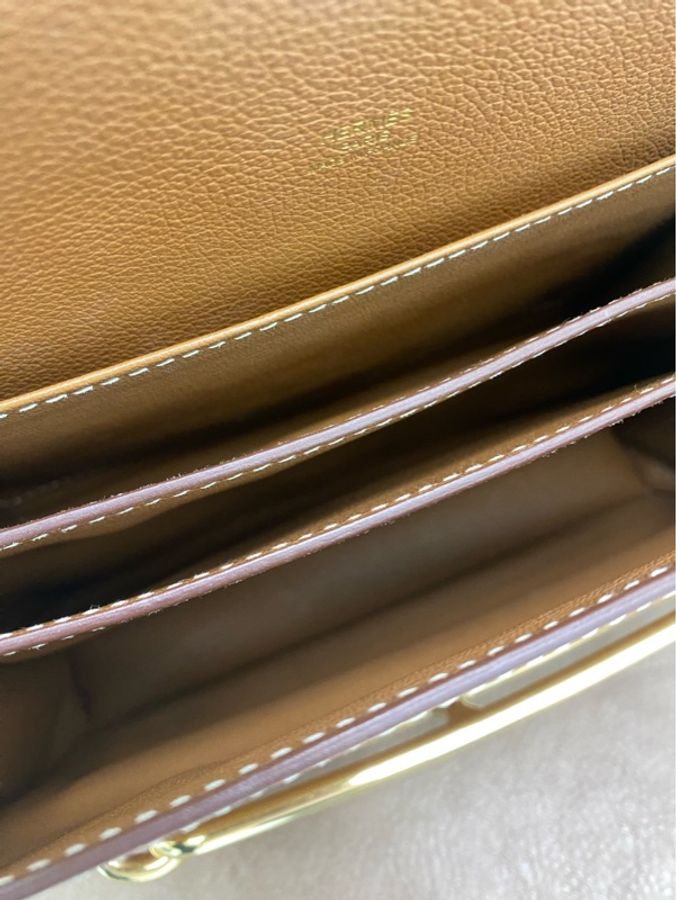 【撿漏價98新👍🏻全網最便宜💫】Hermes/愛馬仕 豬鼻子 23 金剛棕 金扣-8