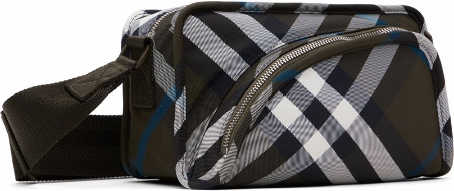 Burberry 男士 shield格紋單肩包均碼碼22cm*9cm*14cm-5