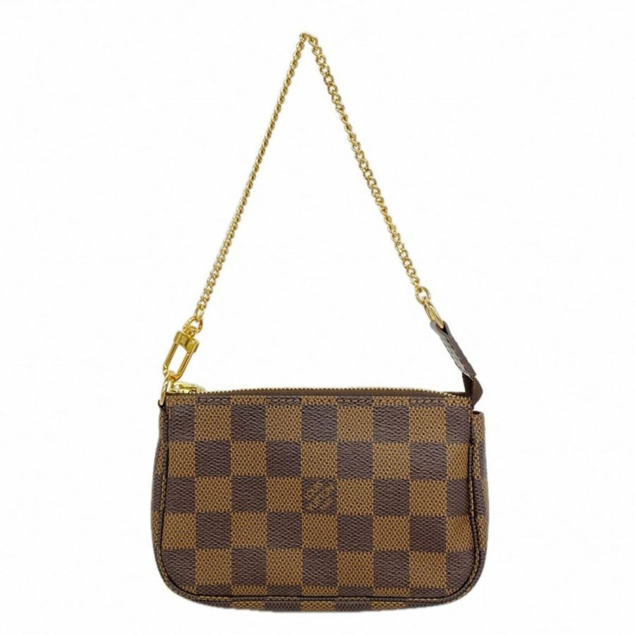 Louis Vuitton Damier 迷你手拿包配件 N58009 Ebene 女士包/小包-0