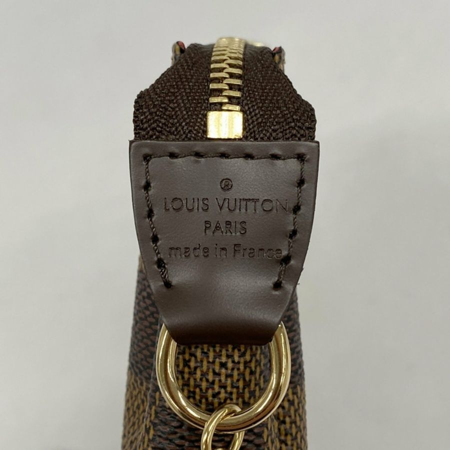 Louis Vuitton Damier 迷你手拿包配件 N58009 Ebene 女士包/小包-4