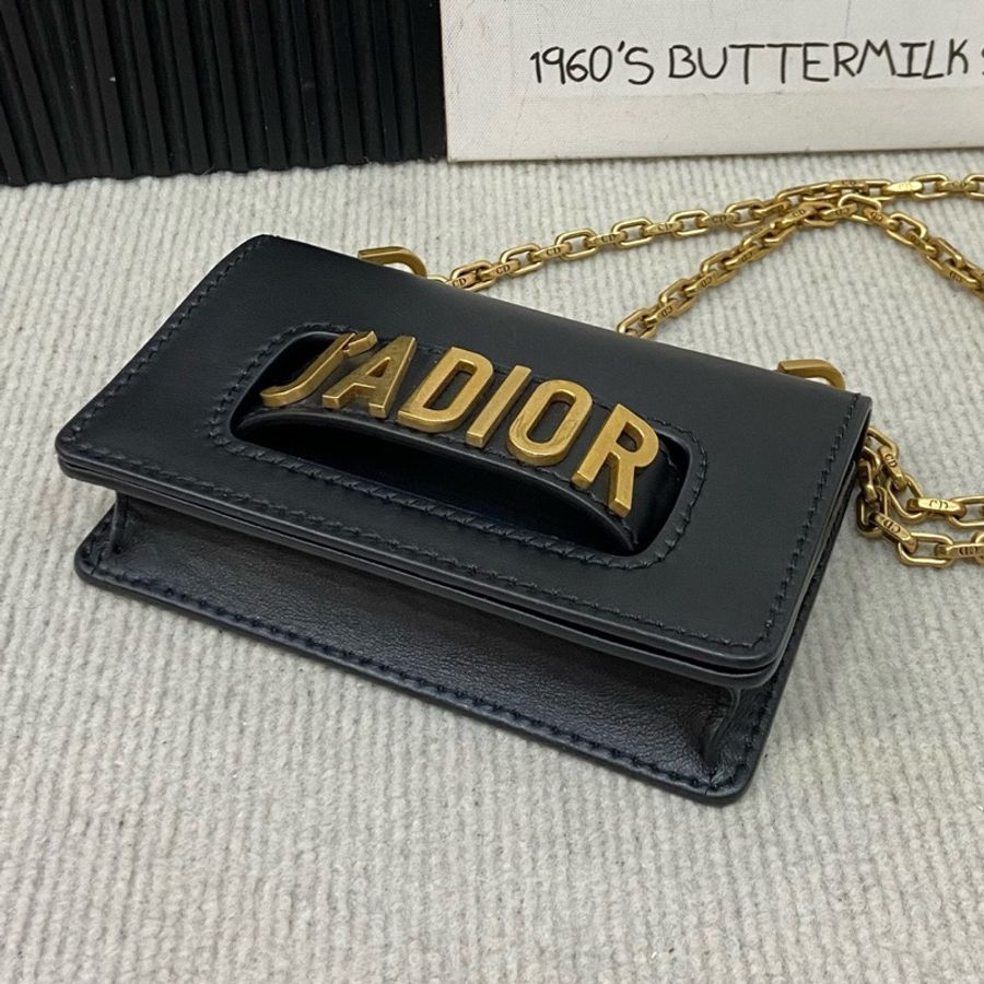 Dior 黑金 jadior mini 鏈條包 翻蓋鏤空很特別 鏈條每個小扣都有logo-4