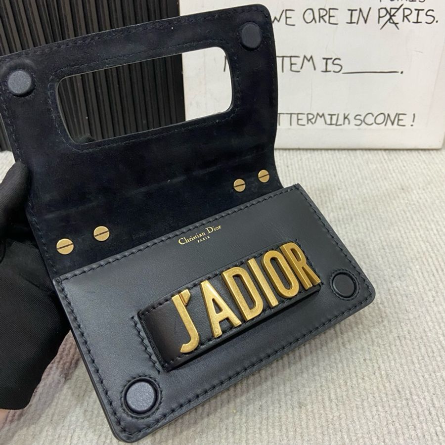Dior 黑金 jadior mini 鏈條包 翻蓋鏤空很特別 鏈條每個小扣都有logo-6