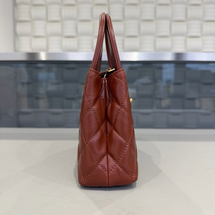 ❤️Chanel/香奈兒24A焦糖色Kelly nano,手提包斜背包-1