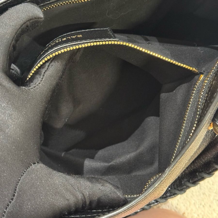 99新Balenciaga 巴黎世家機車包 黑金配色 底長38。-5