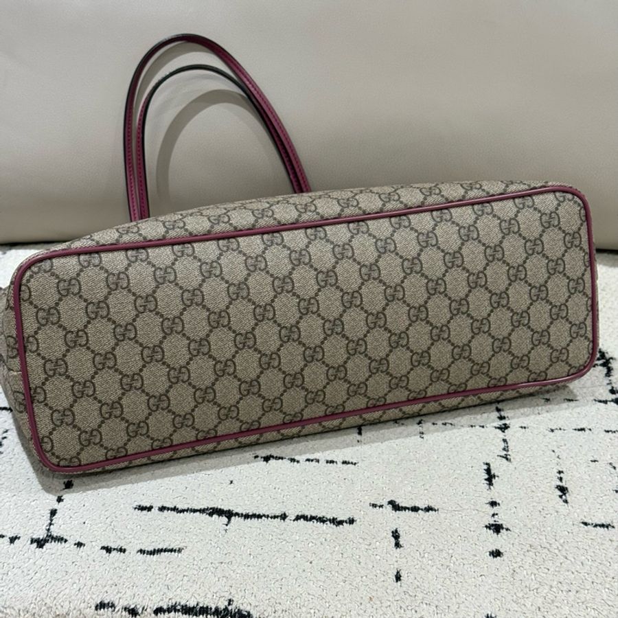 Gucci粉色托特包 底長39.5-2