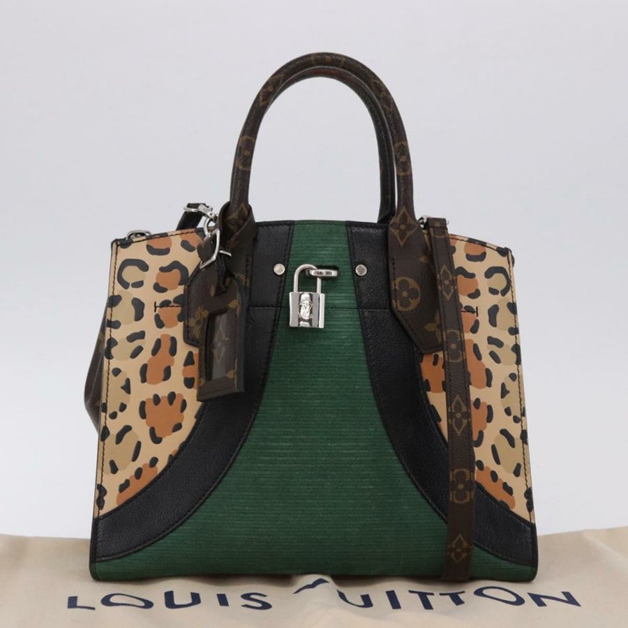 【日本直送】路易威登 Monogram Leopard City Steamer MM 手袋 M52126 LV Auth 188793SM-11