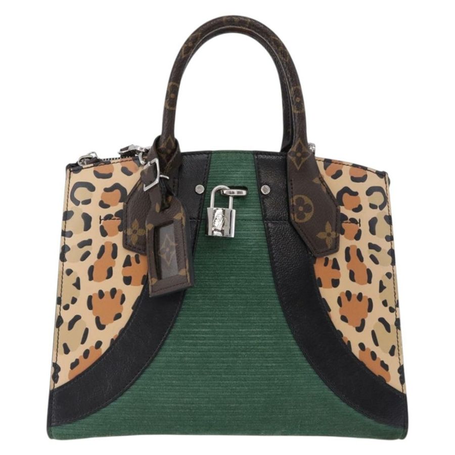【日本直送】路易威登 Monogram Leopard City Steamer MM 手袋 M52126 LV Auth 188793SM-12