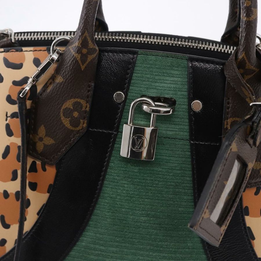 【日本直送】路易威登 Monogram Leopard City Steamer MM 手袋 M52126 LV Auth 188793SM-20