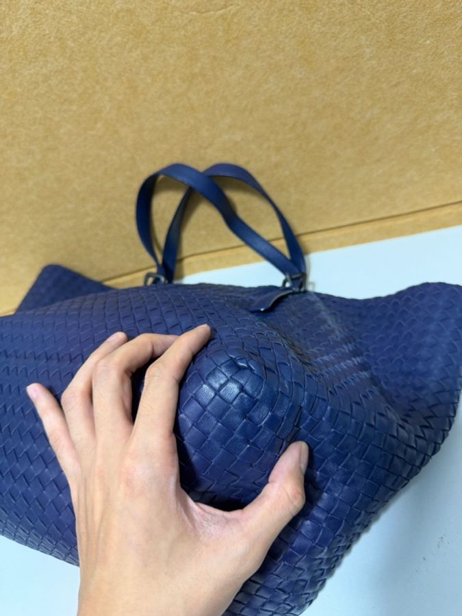 Bottega Veneta 葆蝶家Bv 藍紫色托特 底長40cm-5