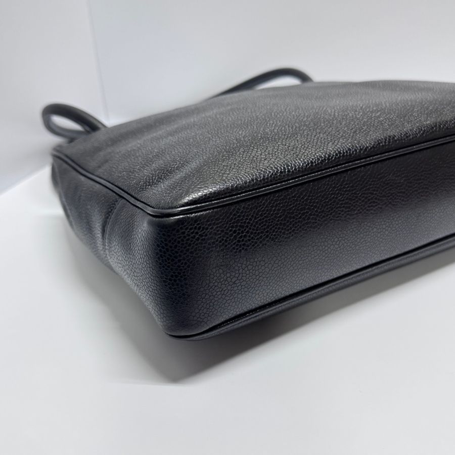 (極新🎁) Chanel 荔枝牛皮 黑金 托特包 專櫃25萬-6