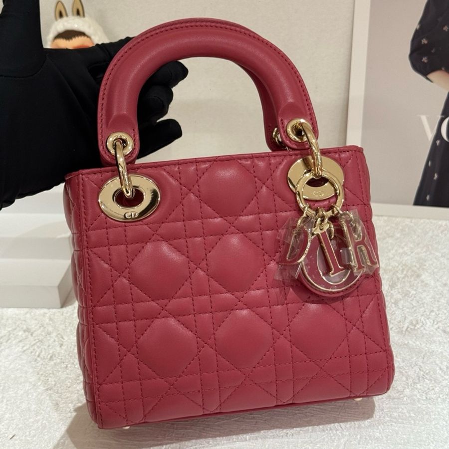 Dior三格戴妃粉色羊皮 閒置品 琺瑯扣 20年編碼帶芯片 。-1