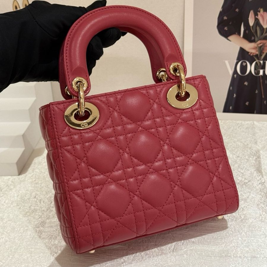 Dior三格戴妃粉色羊皮 閒置品 琺瑯扣 20年編碼帶芯片 。-2