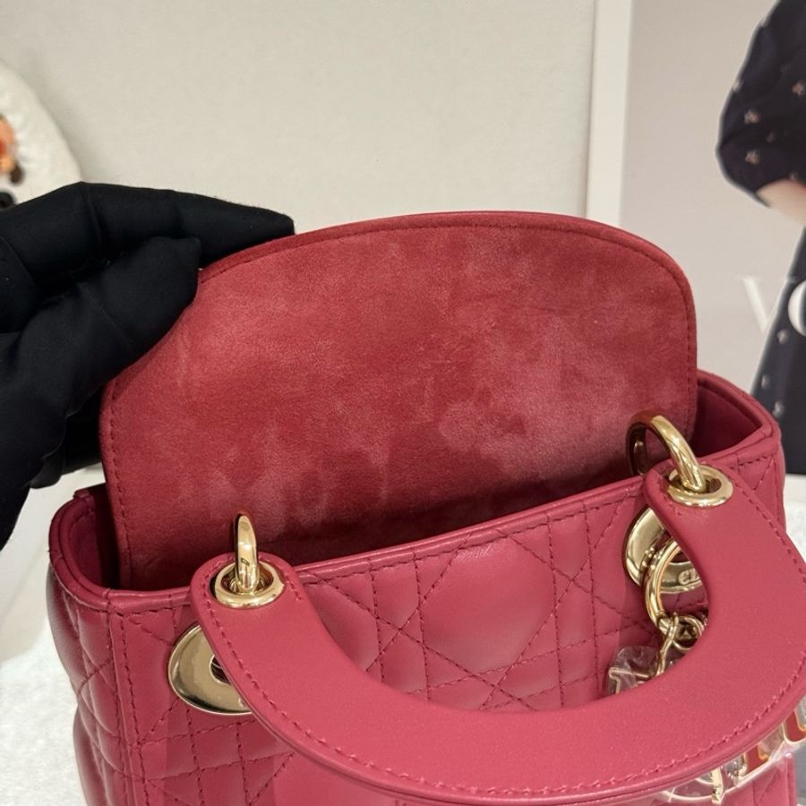 Dior三格戴妃粉色羊皮 閒置品 琺瑯扣 20年編碼帶芯片 。-20