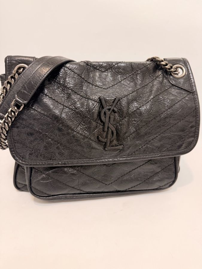 YSL中號Niki 黑牛皮-1