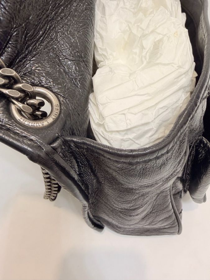 YSL中號Niki 黑牛皮-17