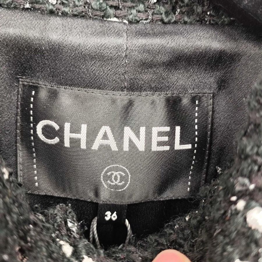 Chanel 18年森林系列秀款黑白羊毛上衣外套-2