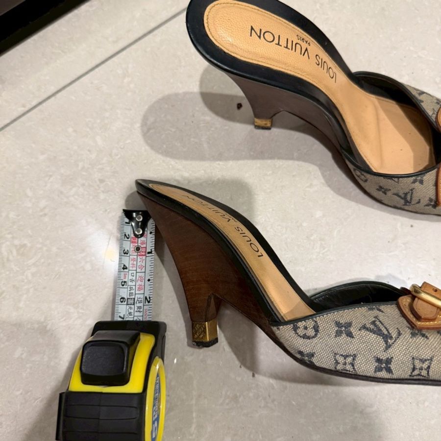 98新🧡#Lv #老花牛仔 #高跟鞋 #38.5碼-4