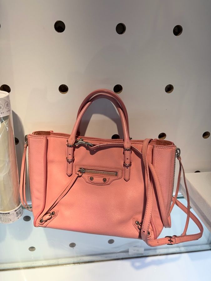 balenciaga 蝙蝠托特包 mini粉色 papier-0