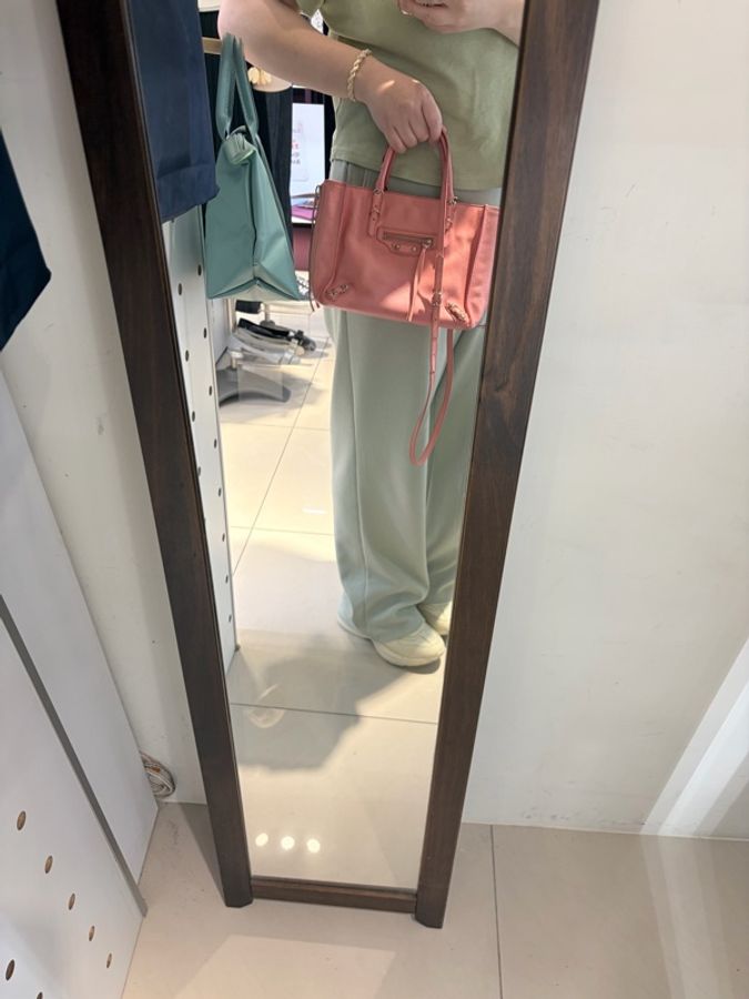 balenciaga 蝙蝠托特包 mini粉色 papier-6