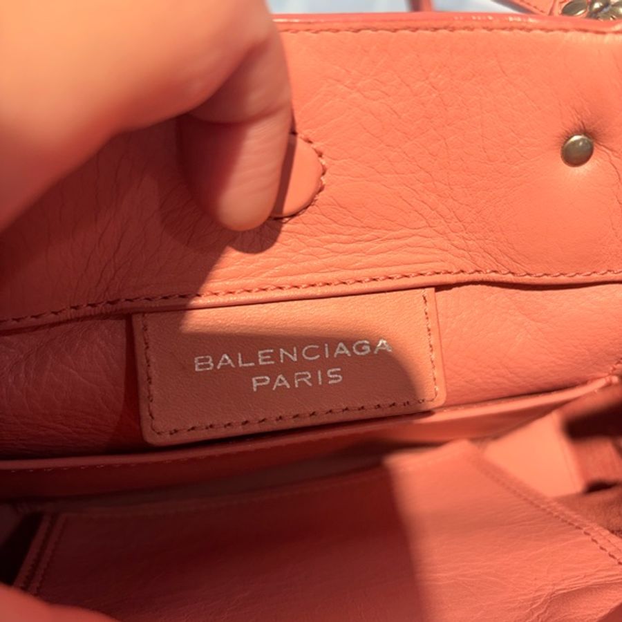 balenciaga 蝙蝠托特包 mini粉色 papier-11