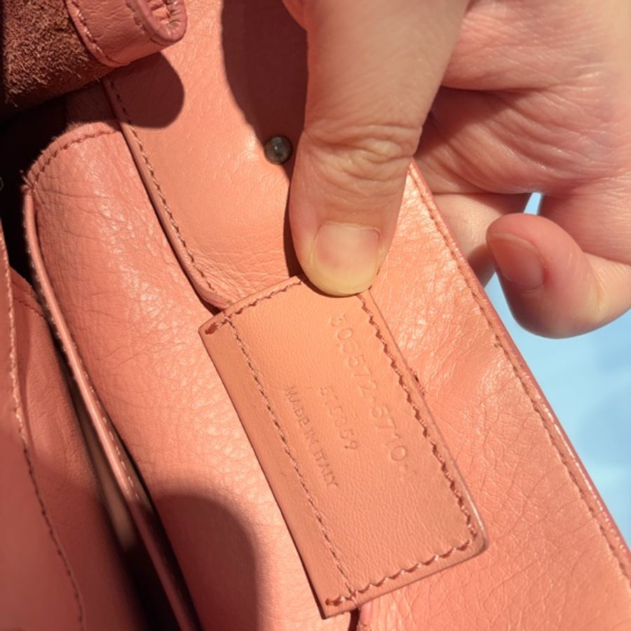 balenciaga 蝙蝠托特包 mini粉色 papier-12