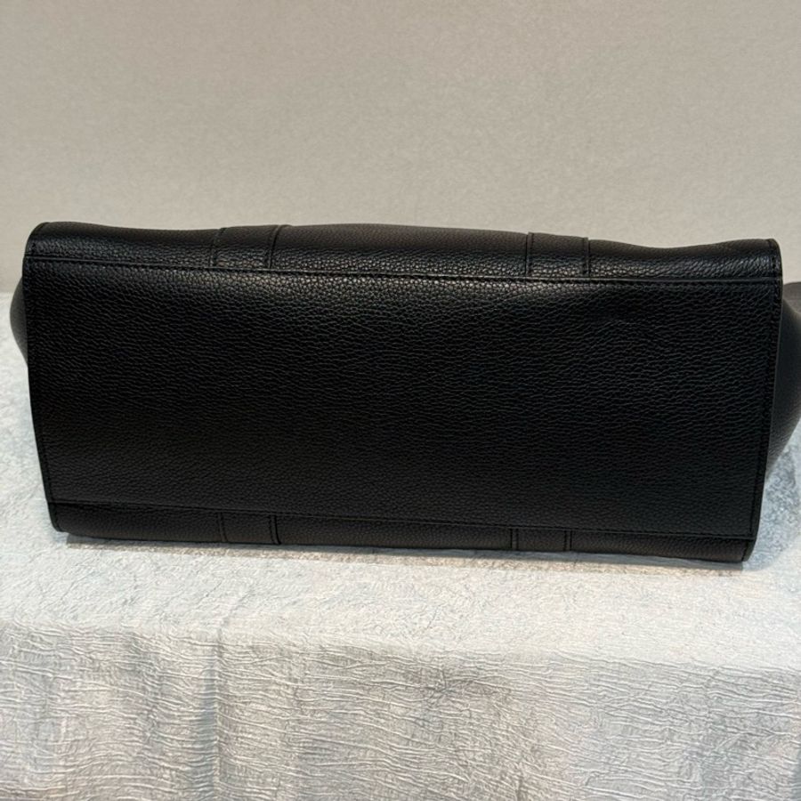 Mulberry 黑色手提斜挎包 底長32。-5
