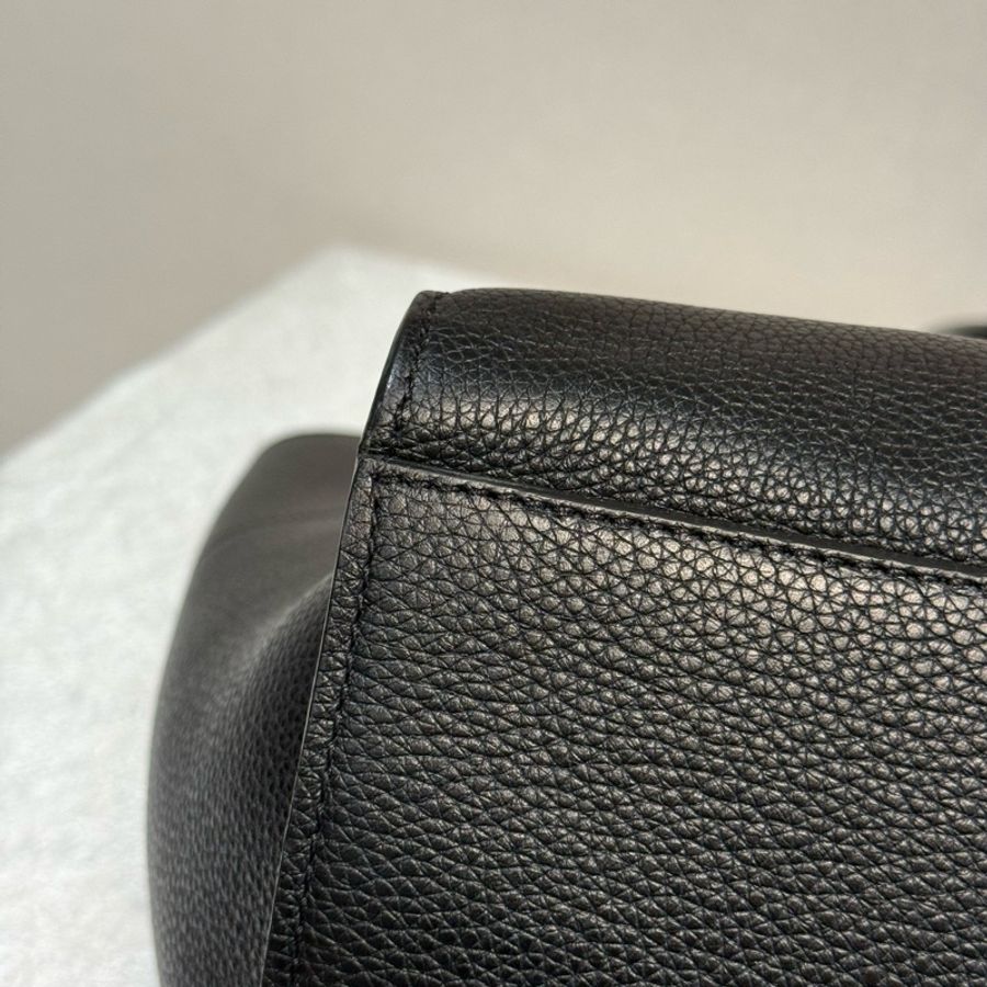 Mulberry 黑色手提斜挎包 底長32。-10