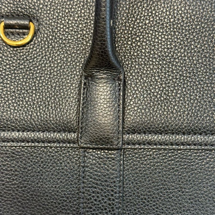 Mulberry 黑色手提斜挎包 底長32。-13