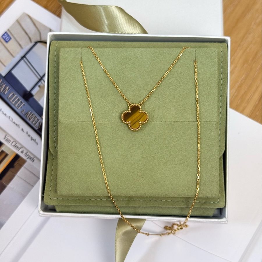 (2026國外購證🈵全配)全新Van Cleef & Arpels 招財虎眼石項鍊-1