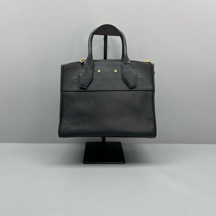 Louis Vuitton city steamer手提包黑色全皮-1