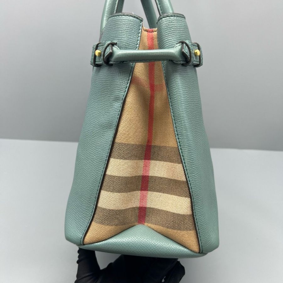 Burberry 班納手提單肩包綠色-2