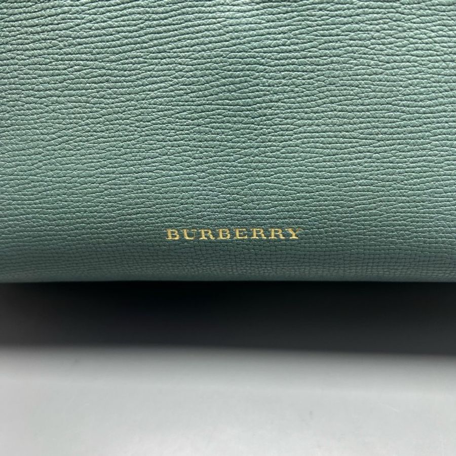 Burberry 班納手提單肩包綠色-5