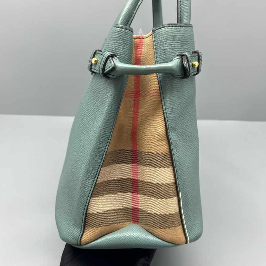 Burberry 班納手提單肩包綠色-7