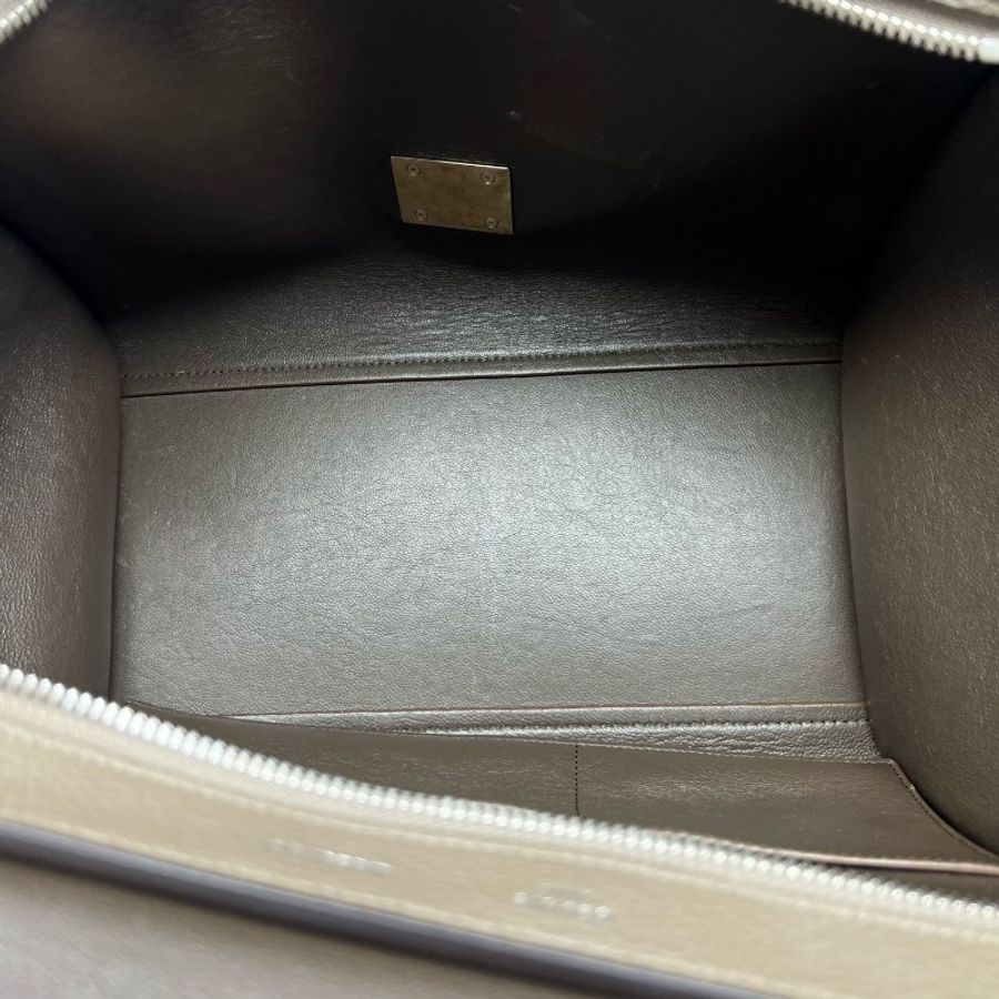 Celine 秋千包大象灰 牛皮拼麂皮 手提包肩背包-6