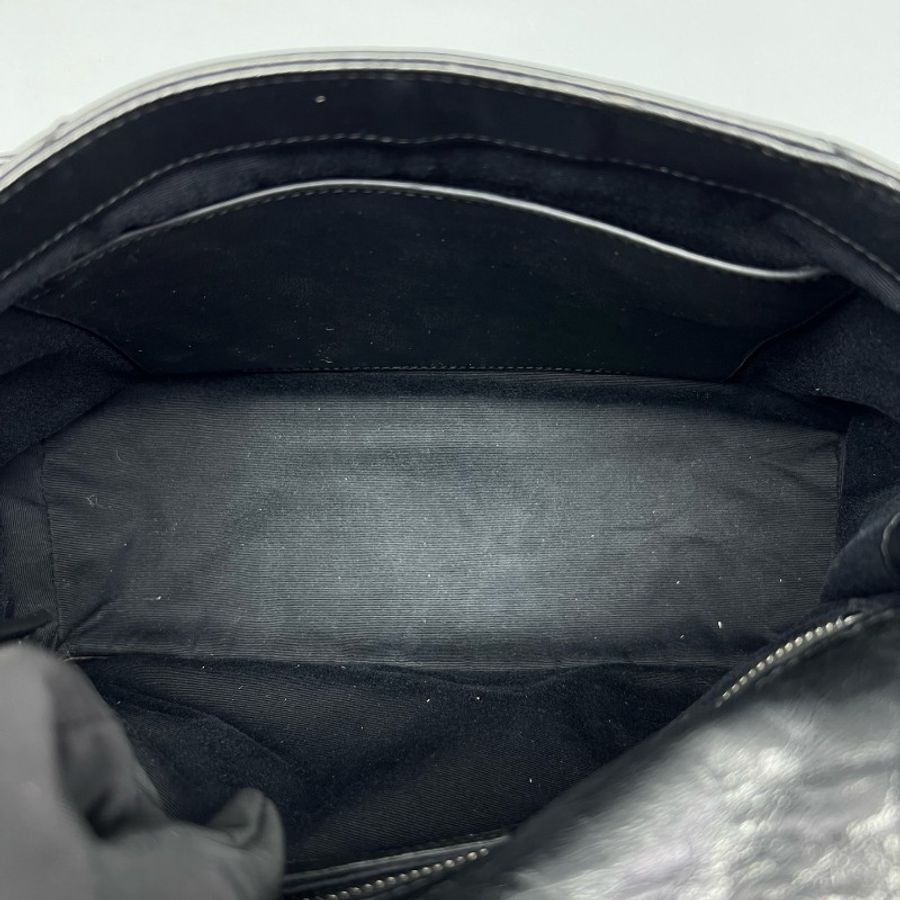 YSL Niki鏈條包黑色中號d扣 油蠟皮肩背包斜背包-7