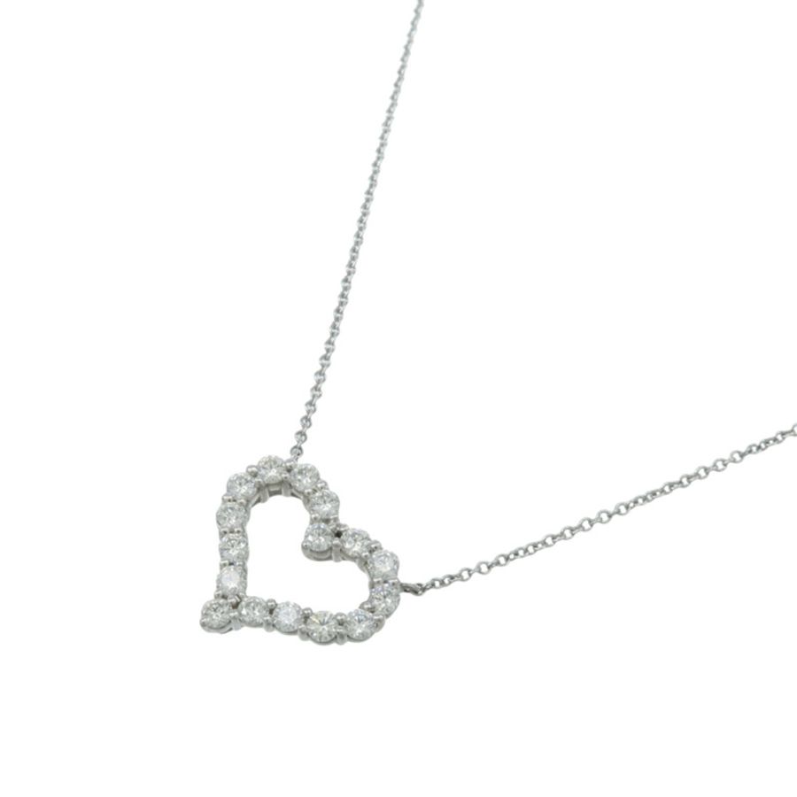 TIFFANY&CO PT950鉑金Diamond Heart Pendant鑽石項鍊-2