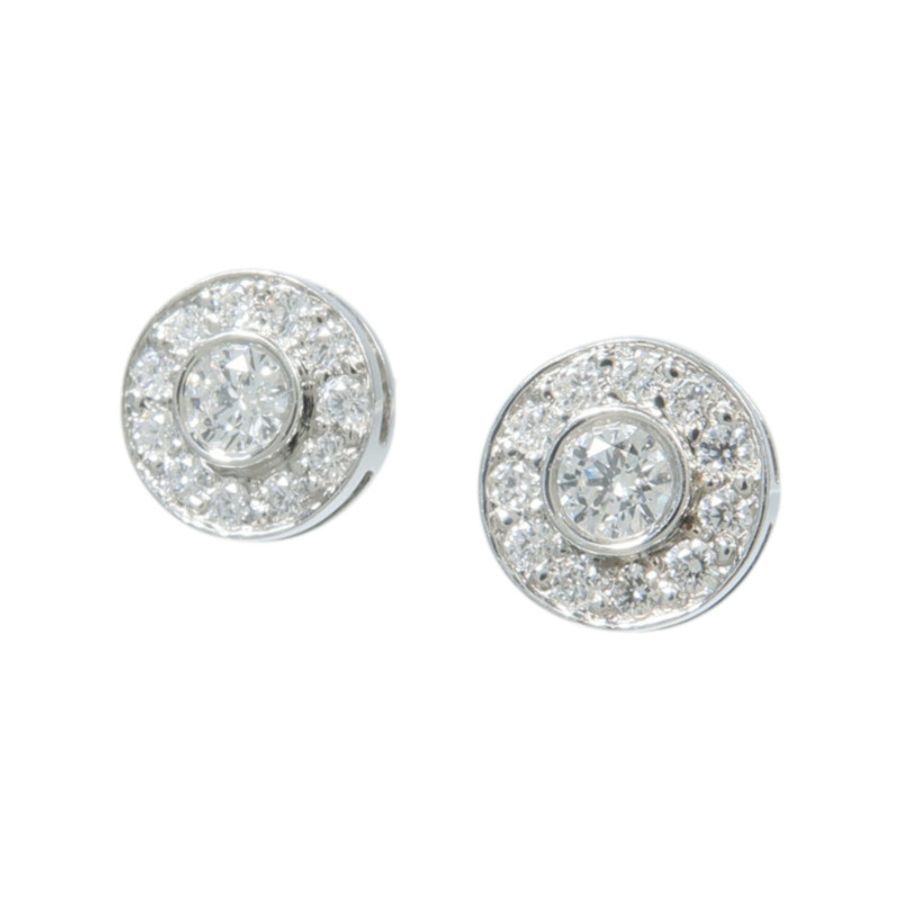TIFFANY&CO PT950鉑金Diamond Circle Earrings鑽石耳環-1
