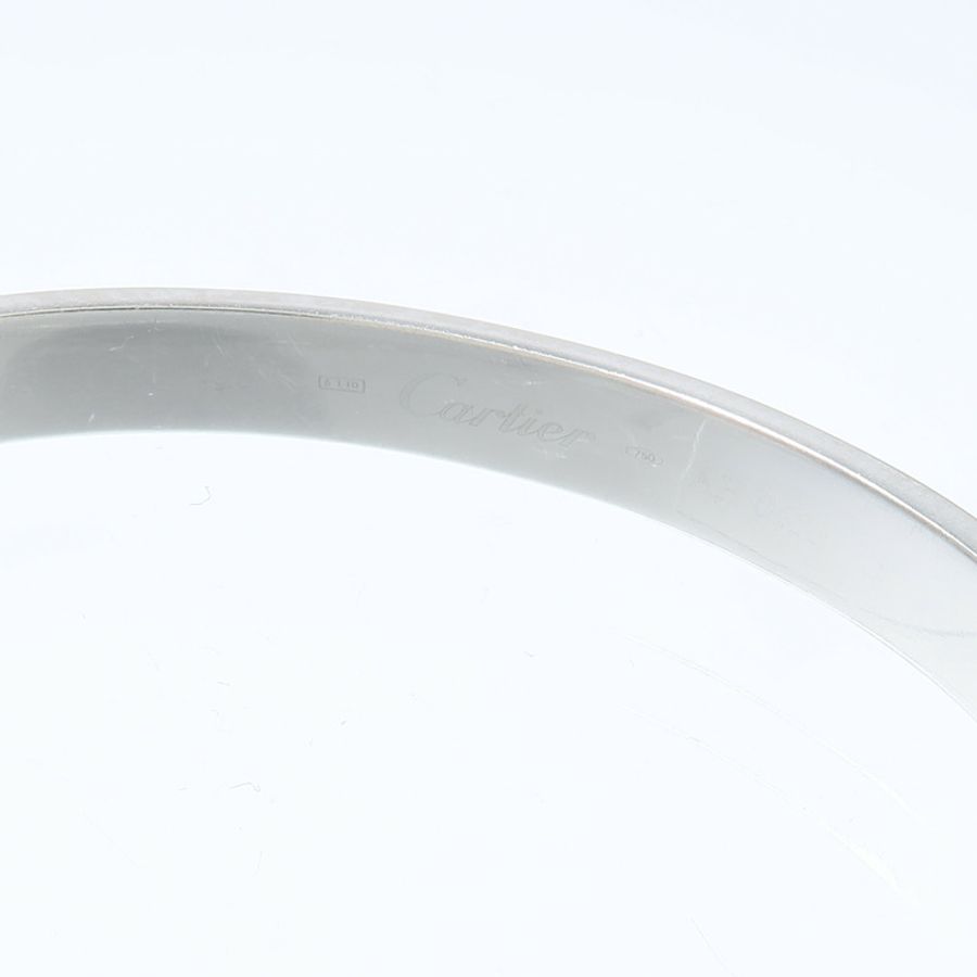 CARTIER 18K白金Love Blaceret手鐲-4