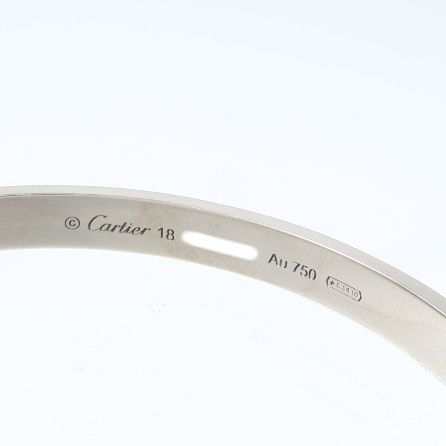 CARTIER 18K白金Love Bangle Open手鐲-4